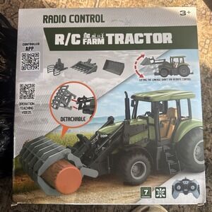 RC Farm Tractor w/ Trailer Remote Control Loader Attachments Accessories